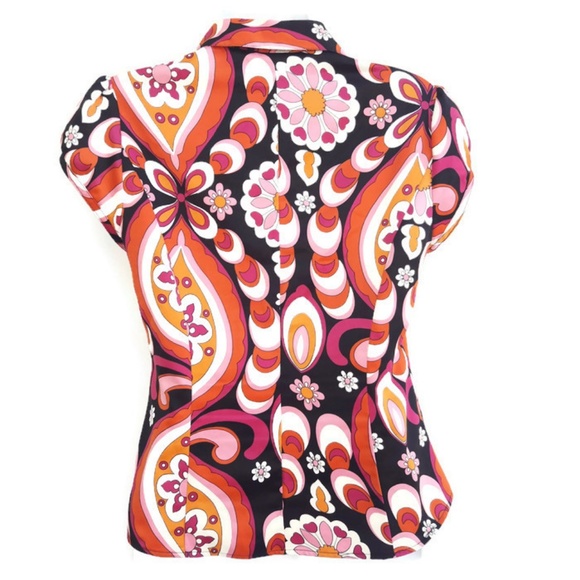 Sunny Leigh Top Button Front Hippie Bold S - Picture 4 of 6